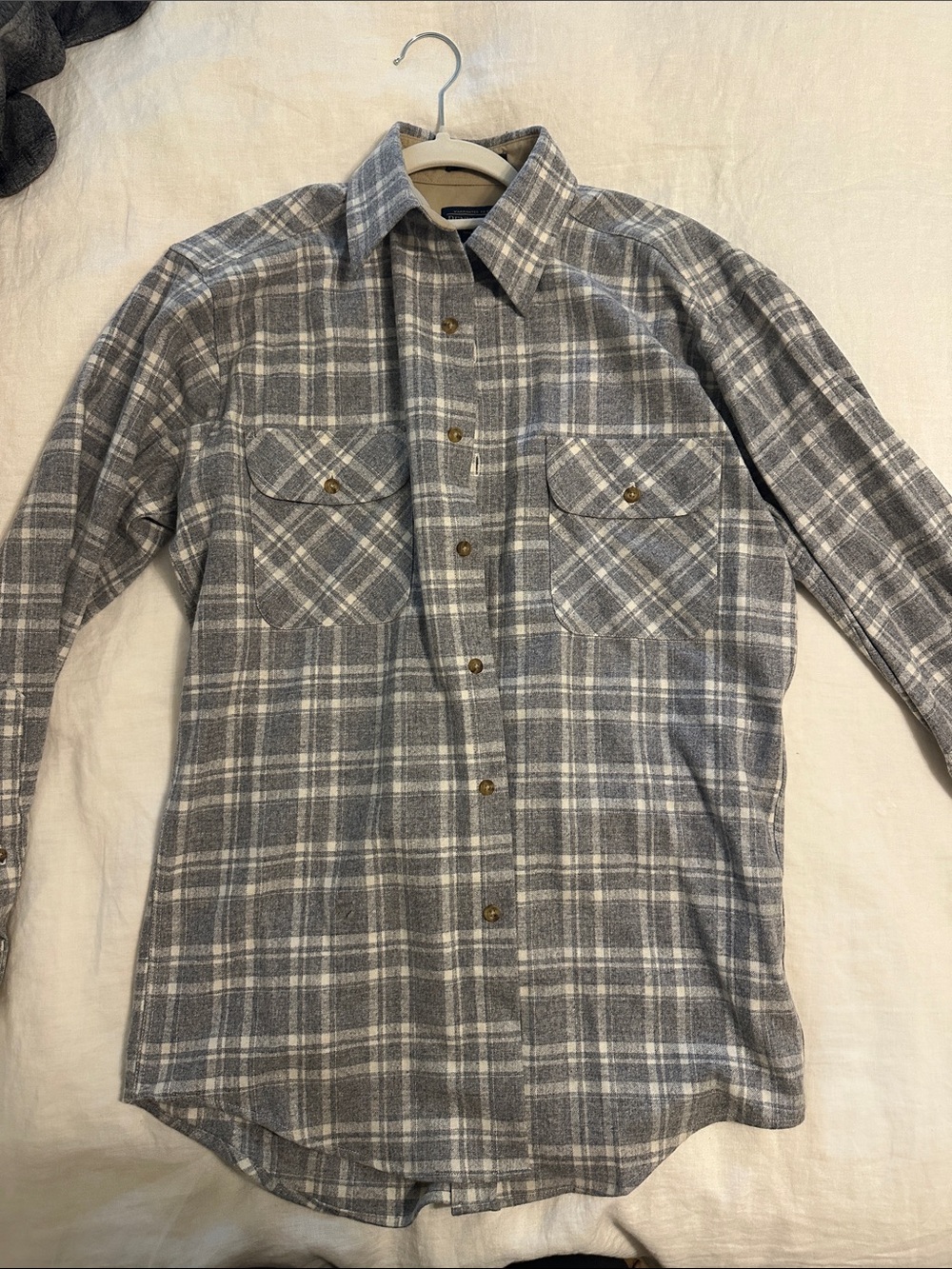Pendleton Gray Plaid Button-Down Shirt